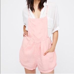 Free People shrimp colored overalls/ jumper